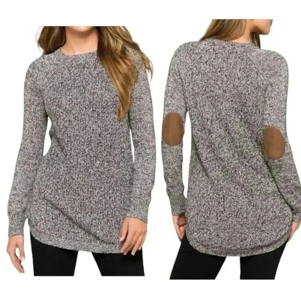 Rd Style Rowca Stitchfix Elbow Patch Sweater Black - image 1